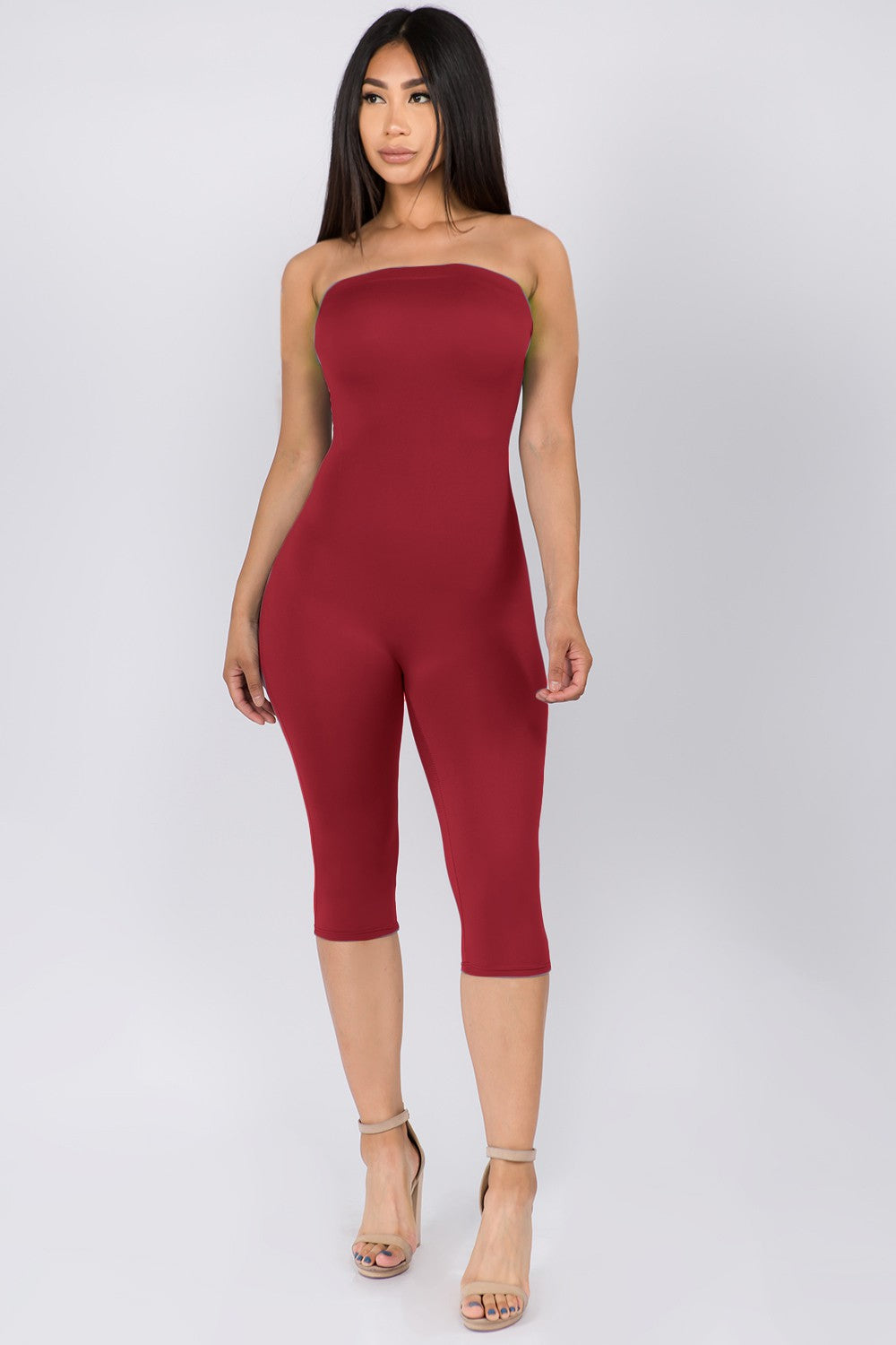 Roux Strapless Knit Jumpsuit