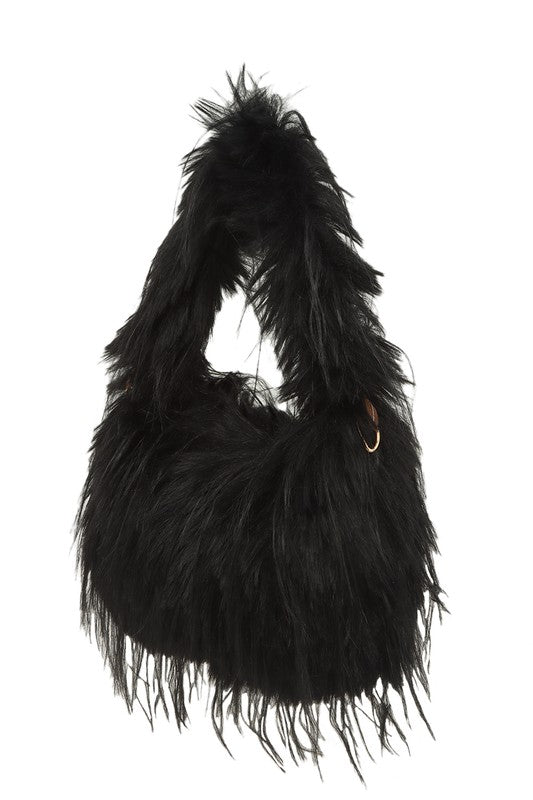 Fluffly Faux Fur Crossbody Bag