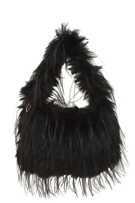 Fluffly Faux Fur Crossbody Bag