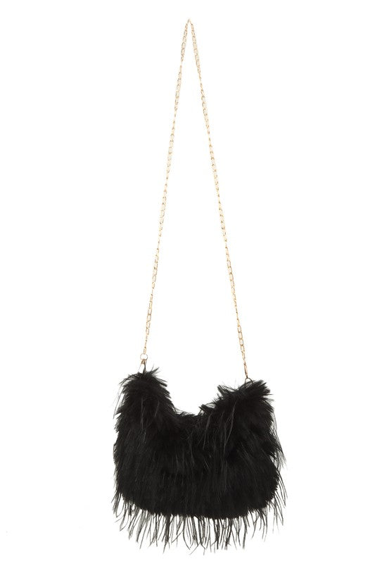 Fluffly Faux Fur Crossbody Bag
