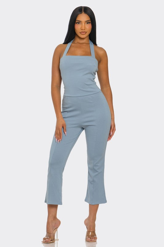 Halter Capri Jumpsuit