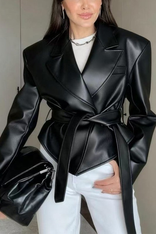 Faux Leather Moto Jacket