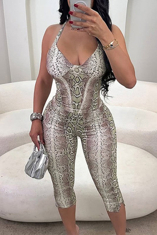 Snake Print Romper