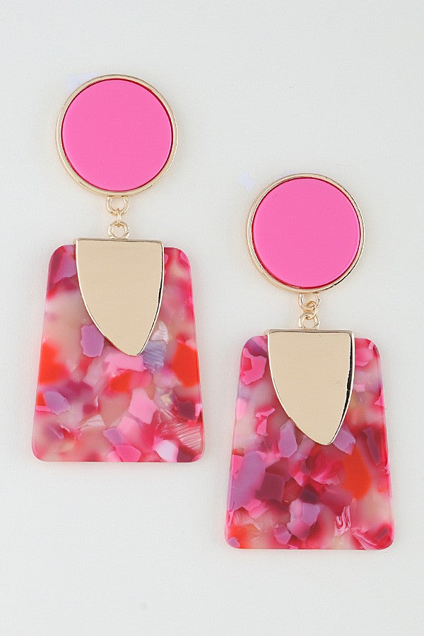 Mosaic Geo Drop Earrings