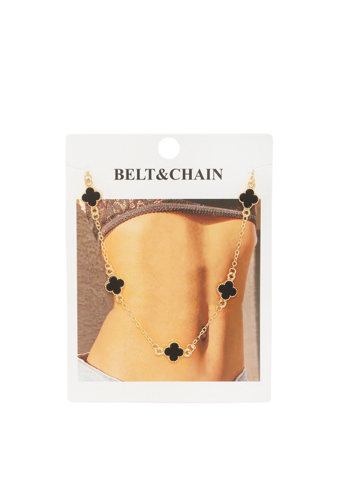 Clover Accent Metal Belt 45"L