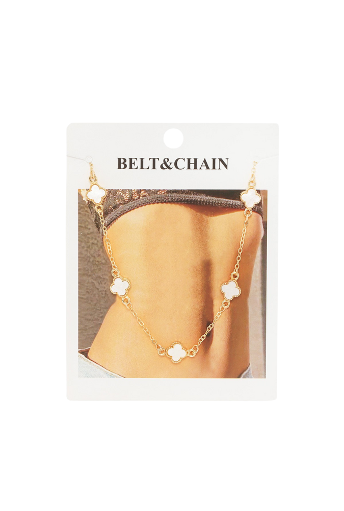 Clover Accent Metal Belt 45"L