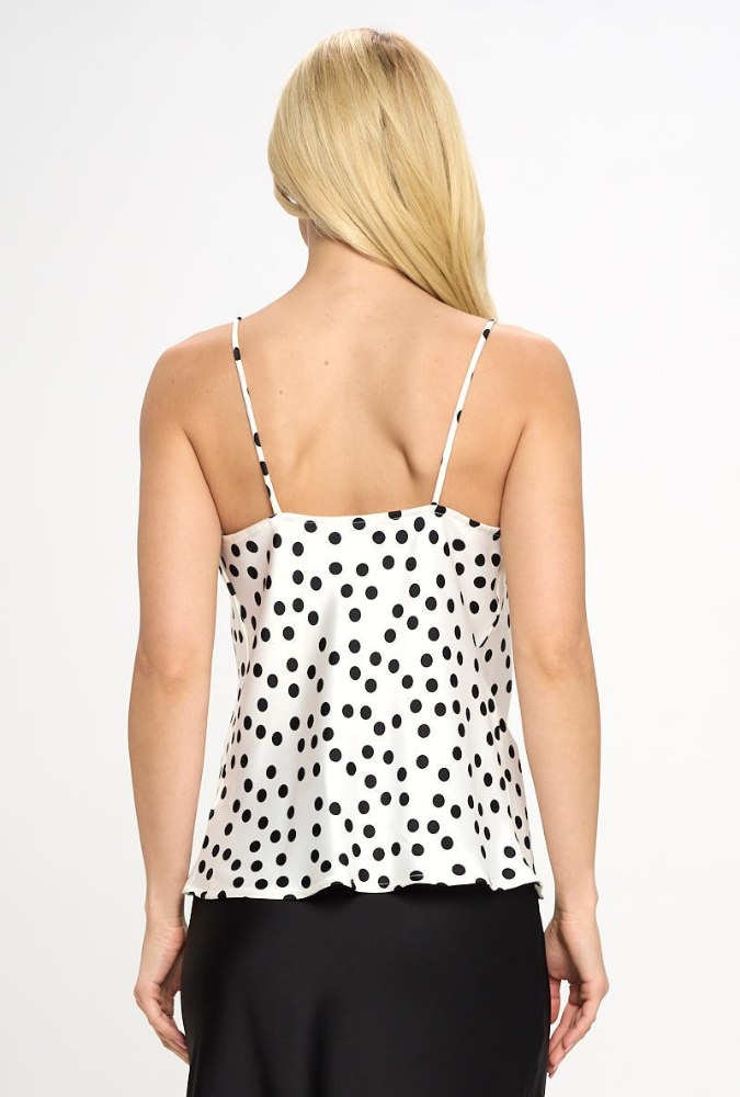 Cowl Neck Polka Dot Blouse