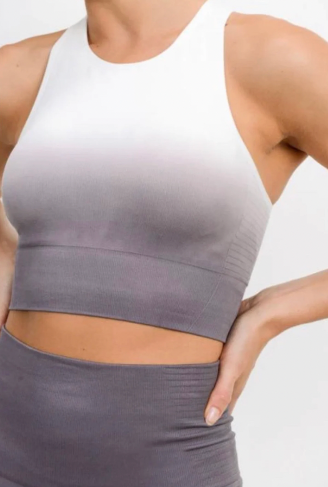 Seamless Ombré Crop Top