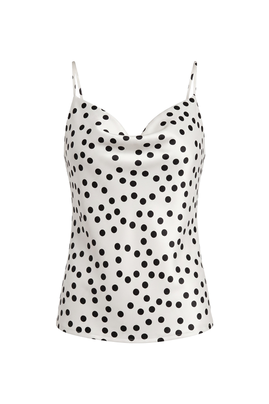 Cowl Neck Polka Dot Blouse