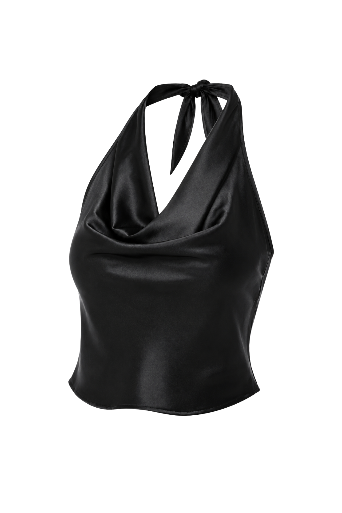 Satin Halter Tie Back Top