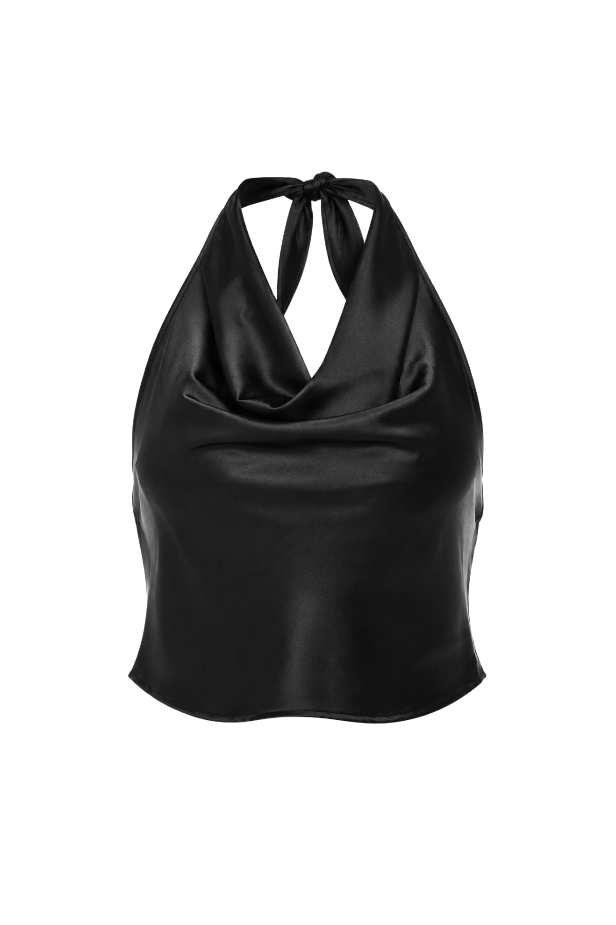 Satin Halter Tie Back Top